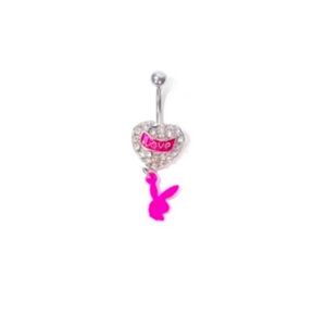 NEW Pink Playboy Belly Button Ring